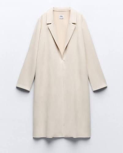 Veste longue daim zara