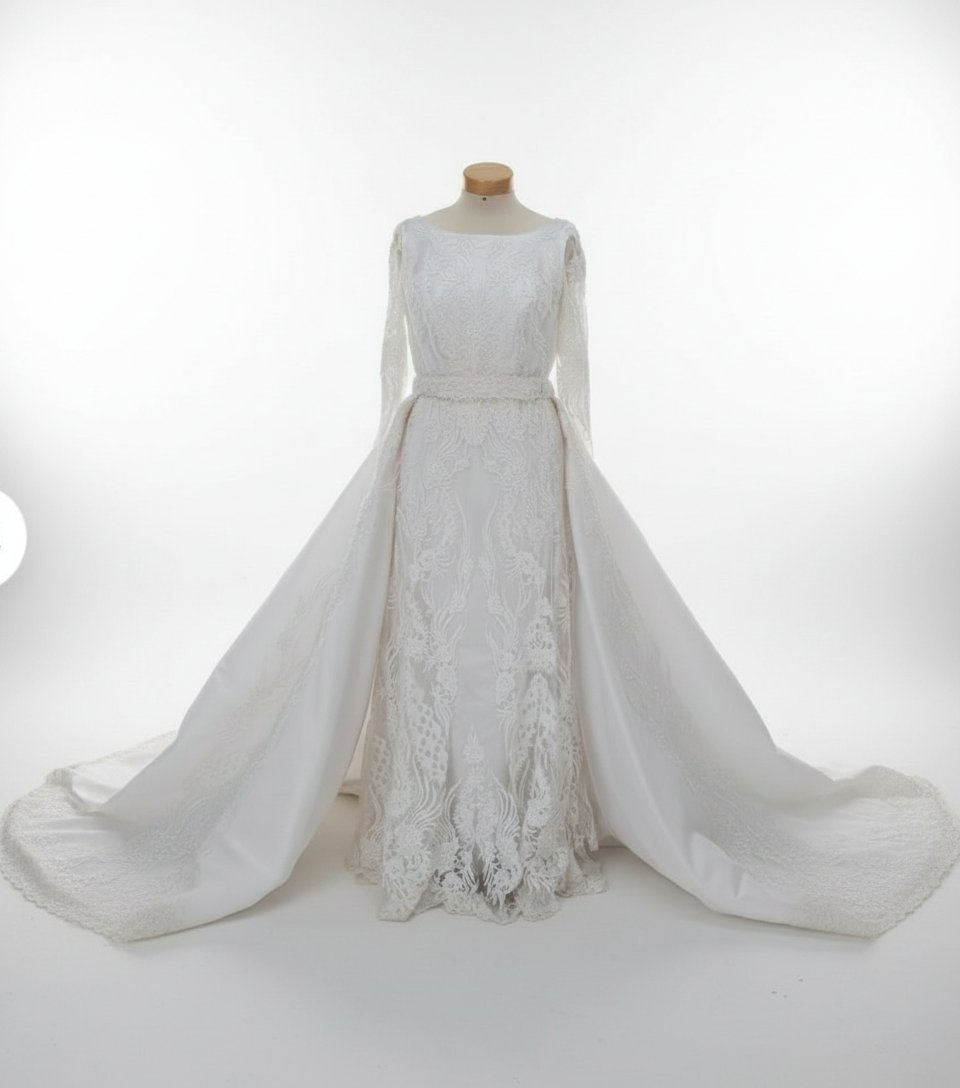 Robe de mariage avec baroque 