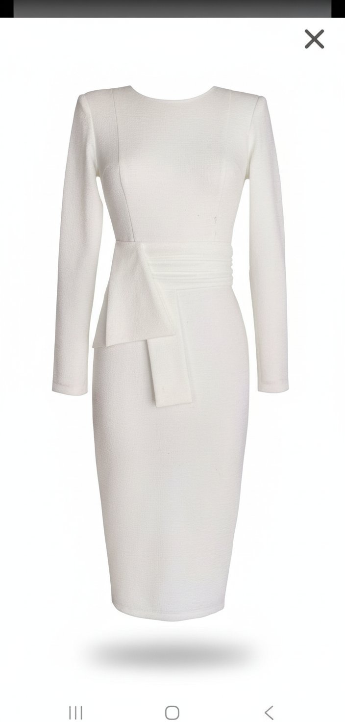 Robe moulante blanc