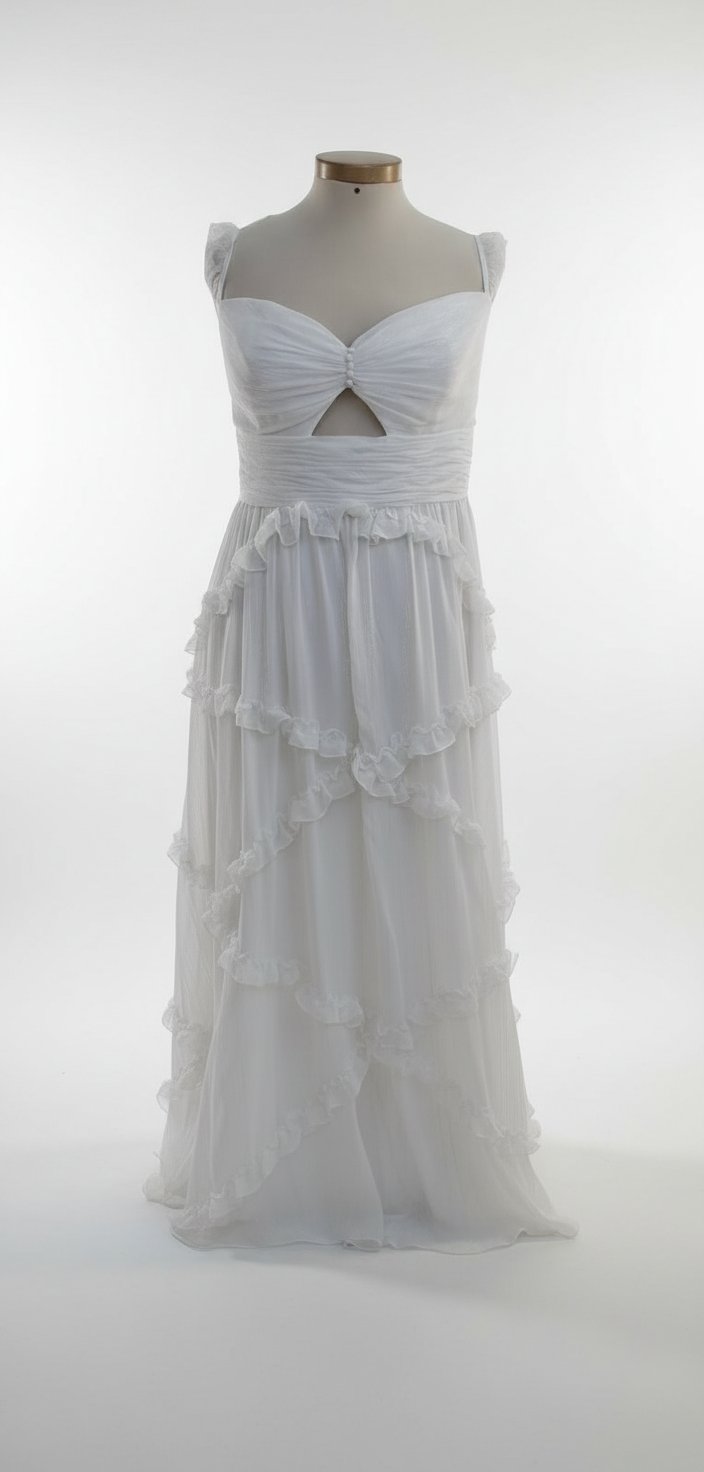 Robe blanc à volants 