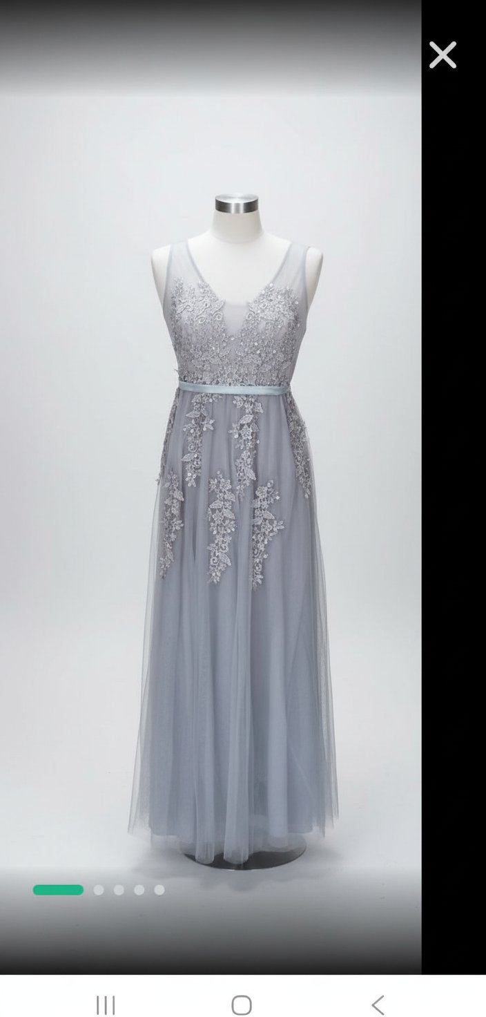 Robe tulle gris