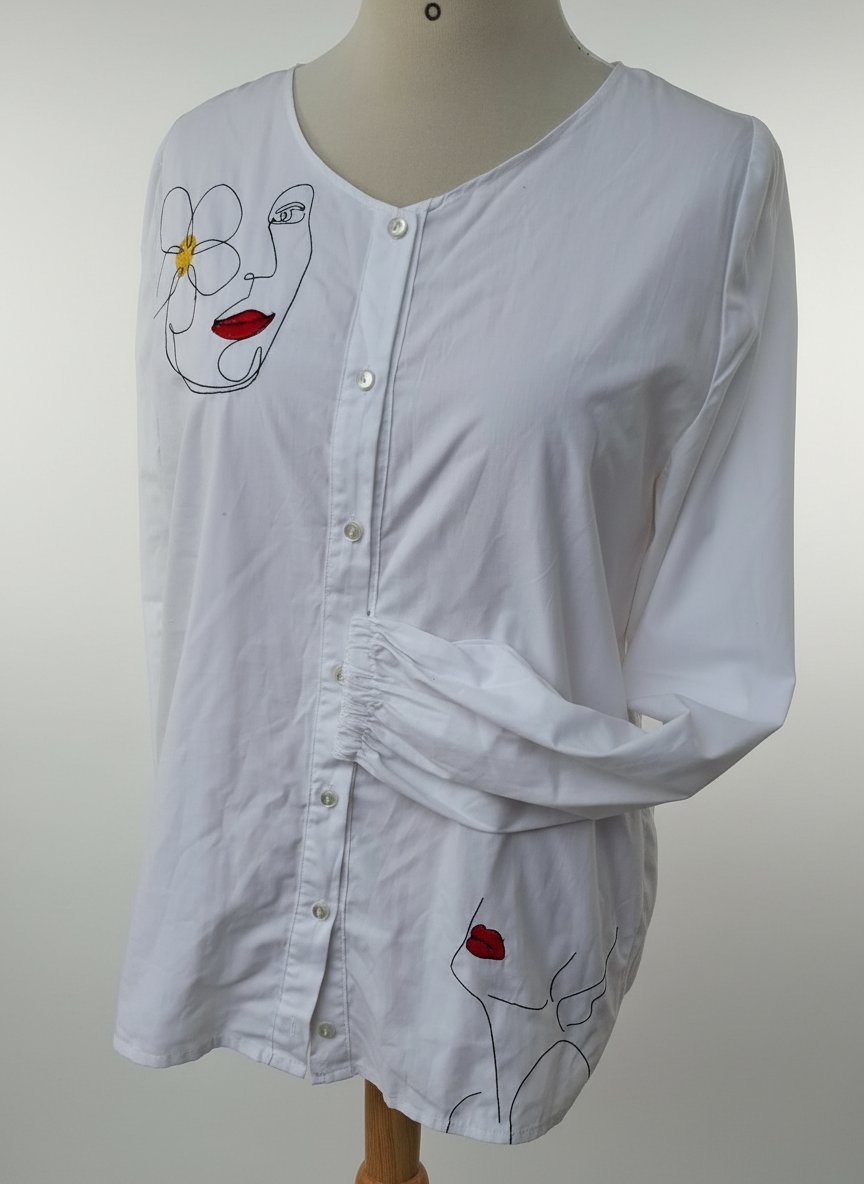 Chemise blanc à broderie 