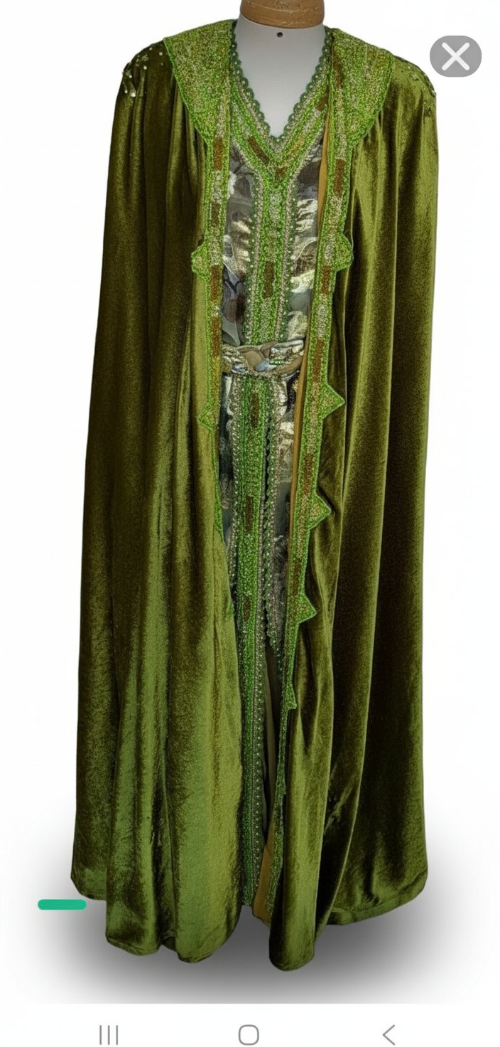 Caftan brodé et barnous