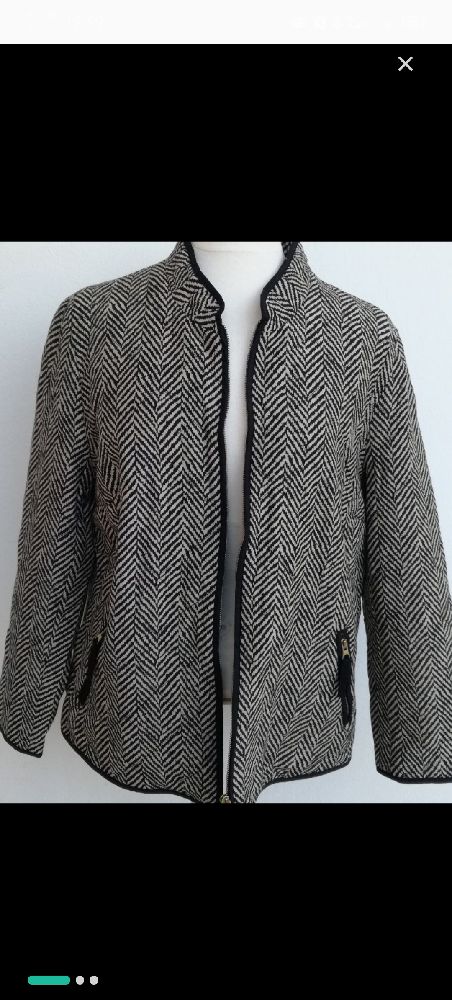 veste noir et blanc 