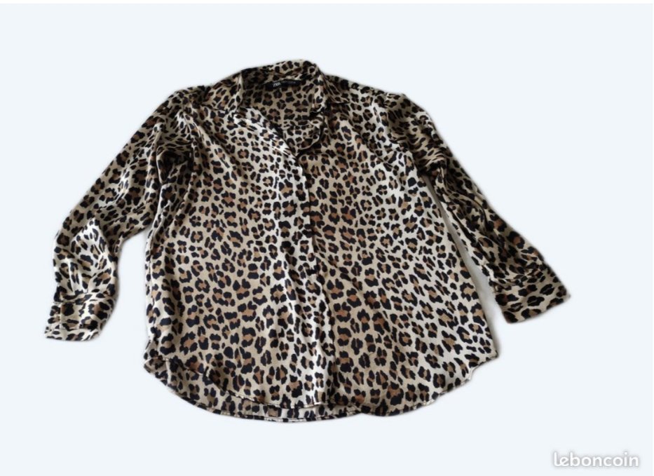 Chemise satinée léopard ZARA