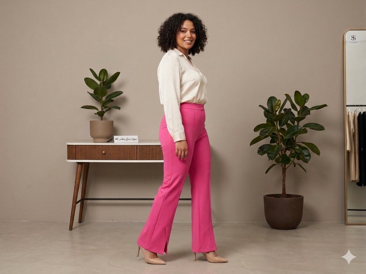 Pantalon rose taille 42 