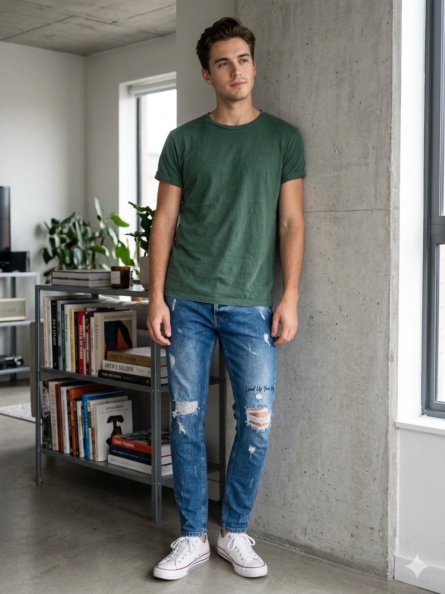 Jeans Get bleu déchiré taille 38
