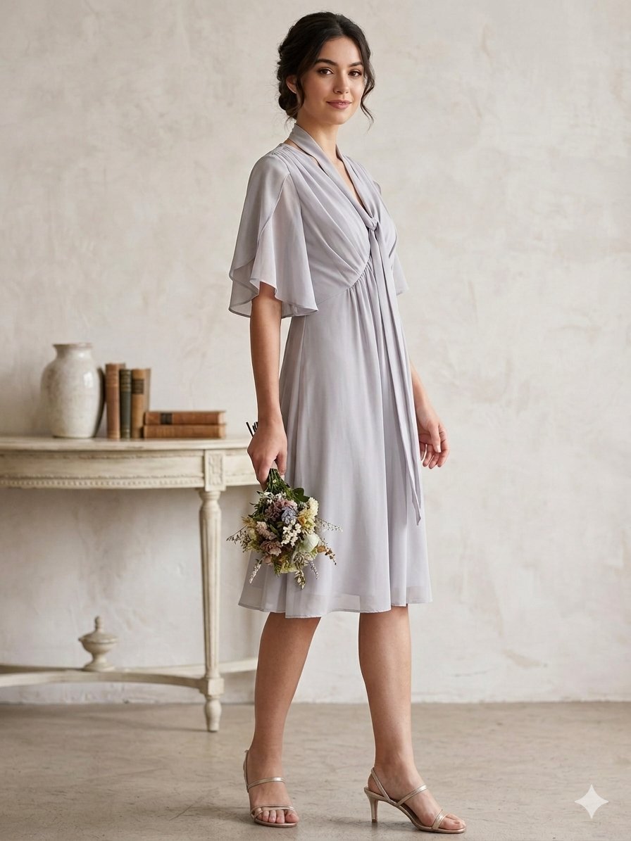 Robe shein foulard gris taille S 