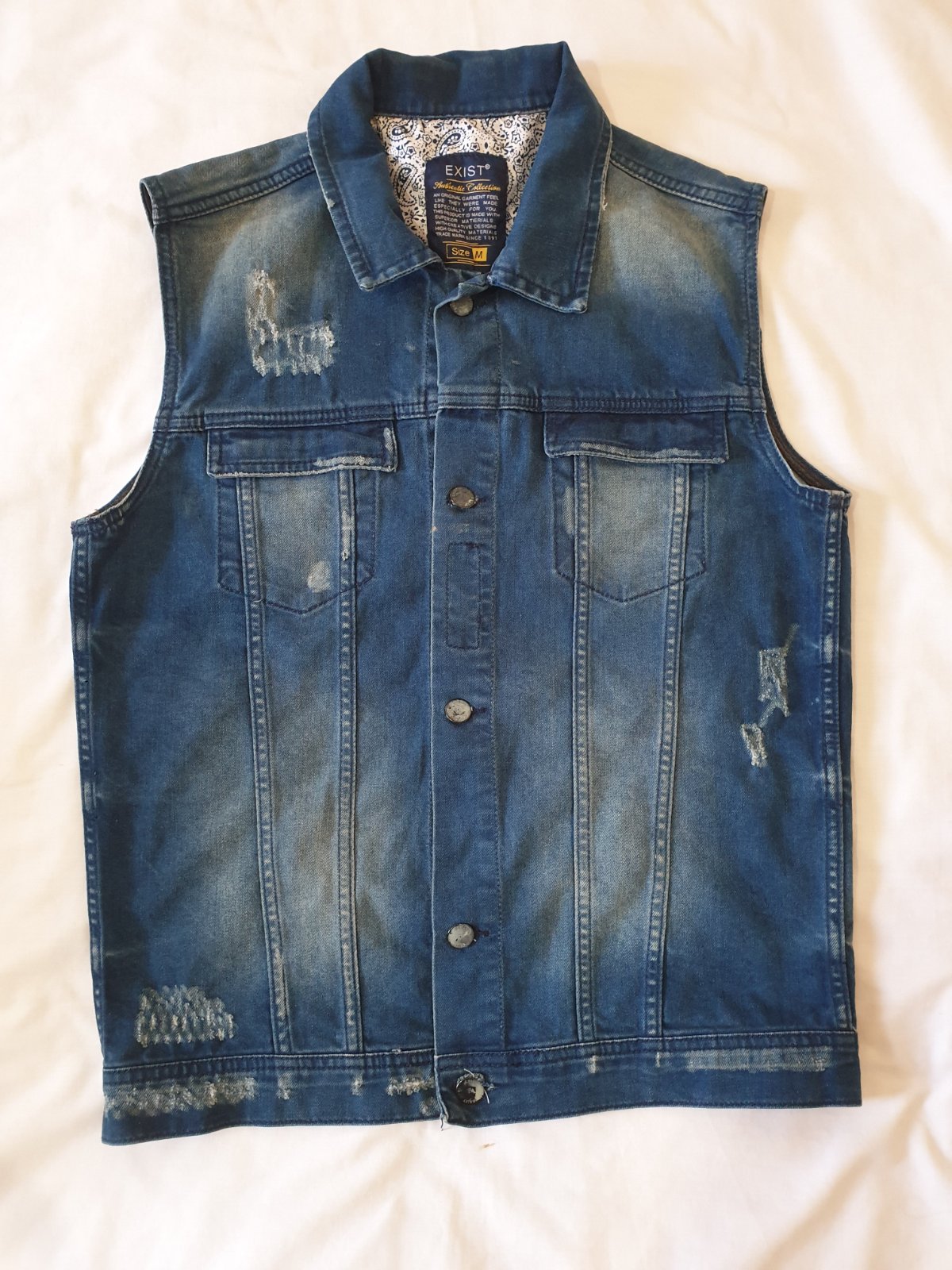 Veste sans manches en jeans exist taille M 