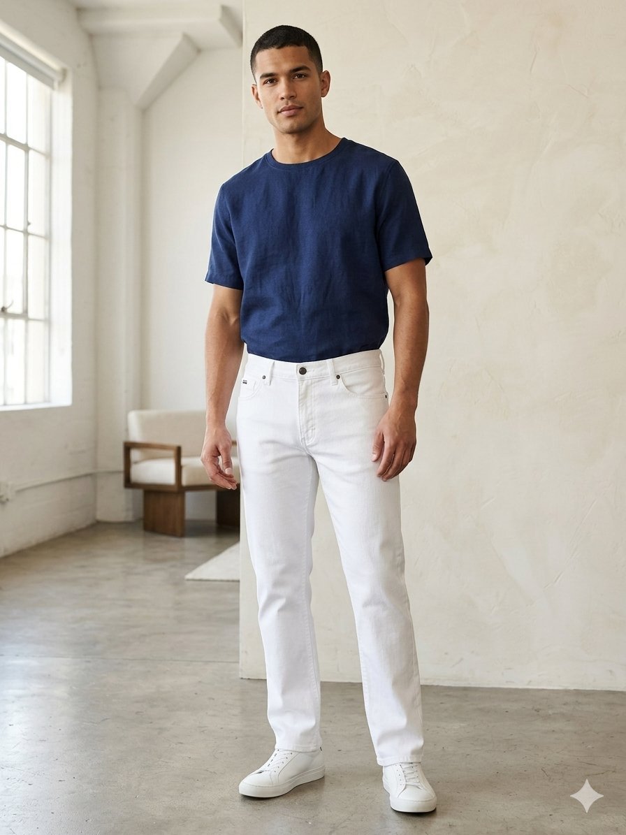 Jeans blanc taille 42