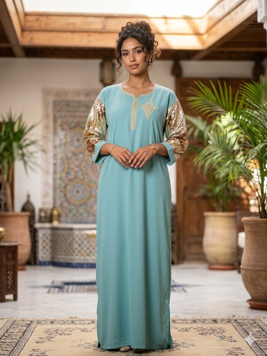 Jalaba khlel bleu taille L