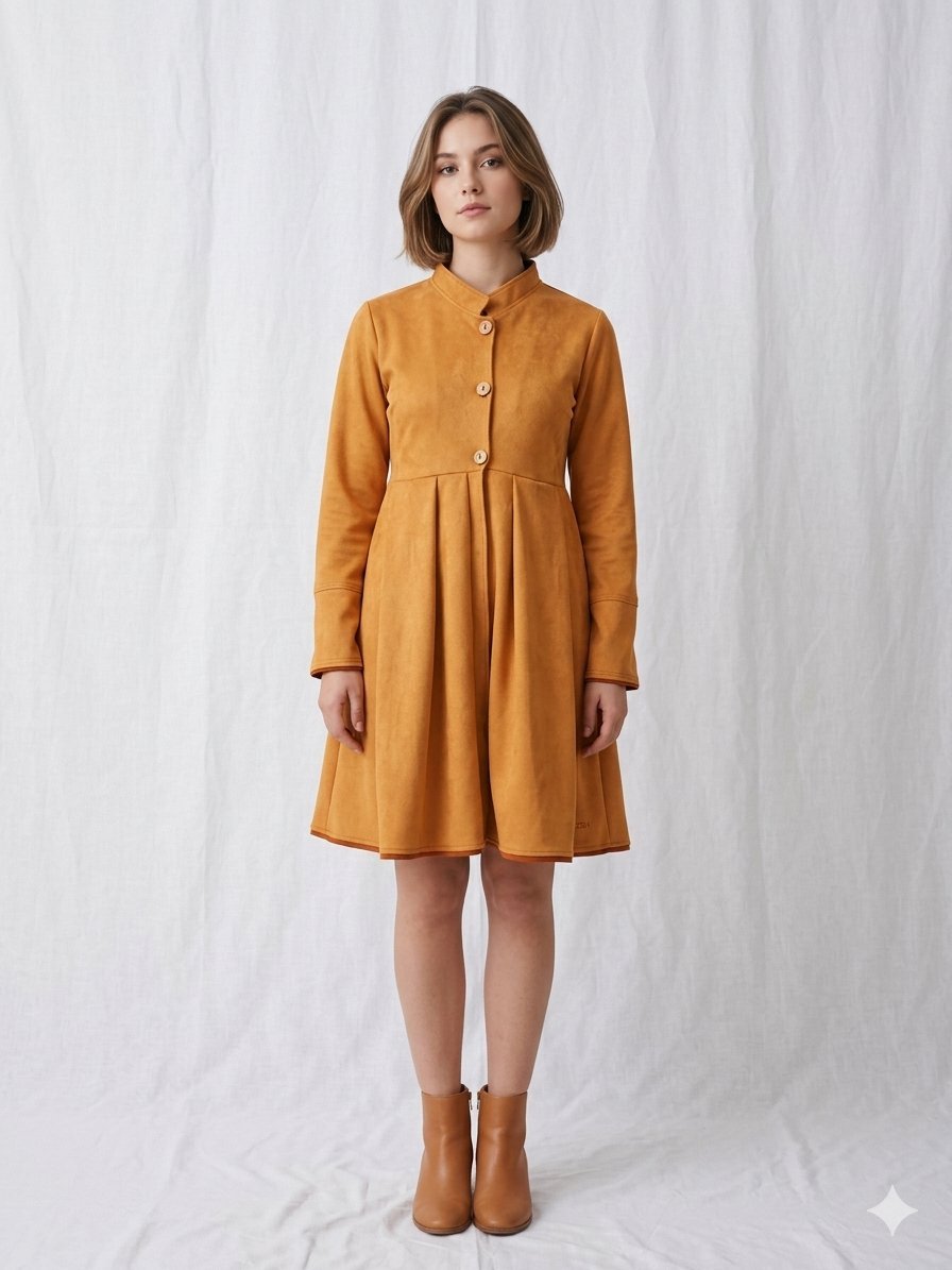 Veste en velours jaune motarde taille unique 