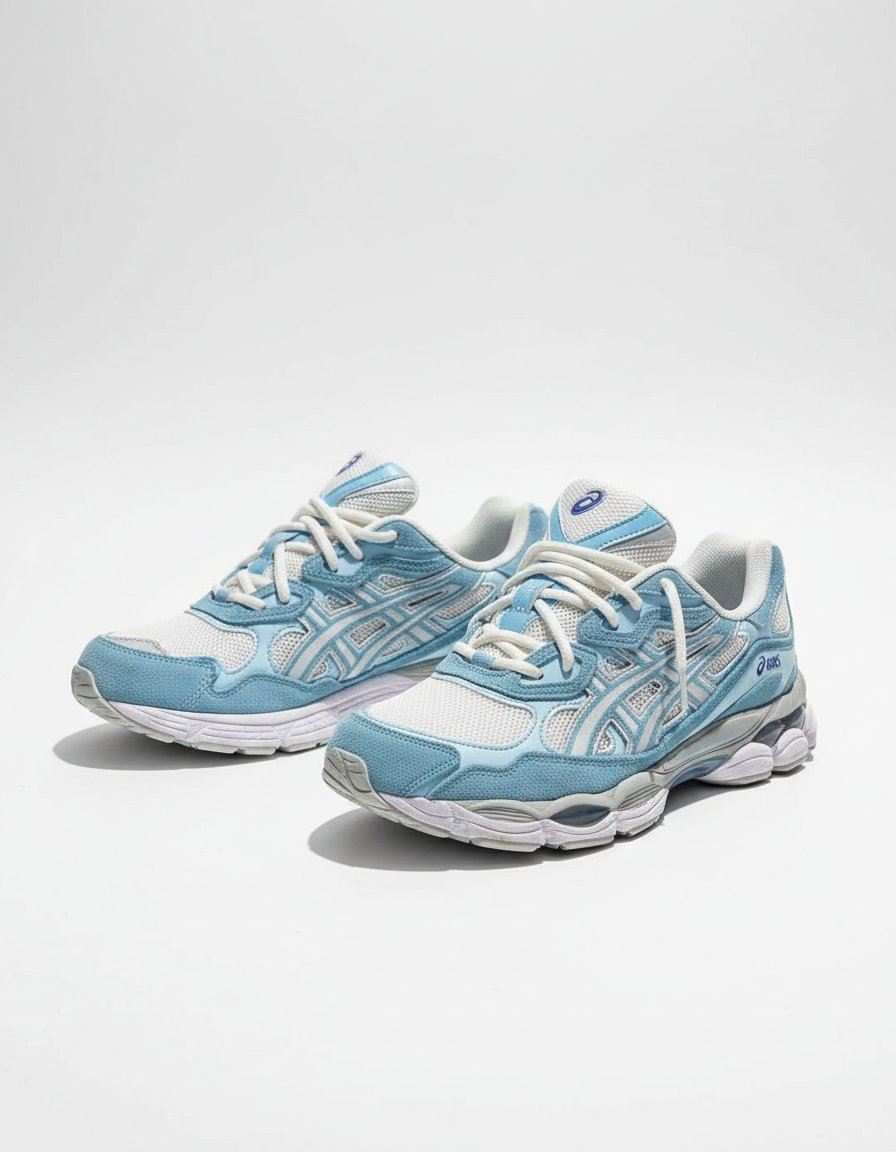 Des baskets Asics Gel-NYC dans le coloris Cream Arctic Sky pointure 37