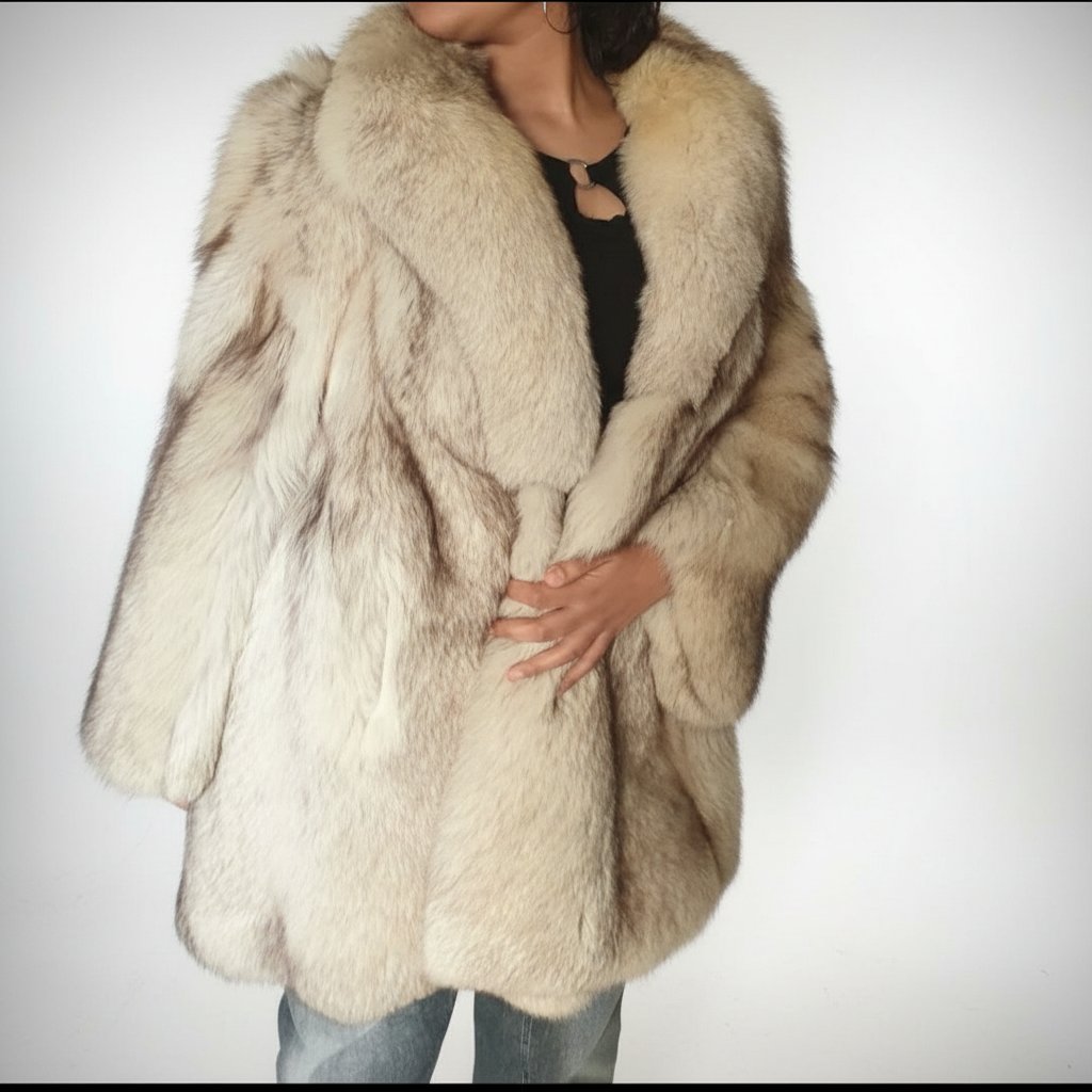 Vrai fourrure en renard authentique importé taille unique 