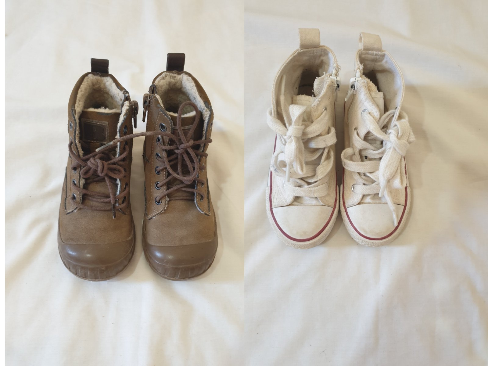 Lots enfants bottes et converse taille 25