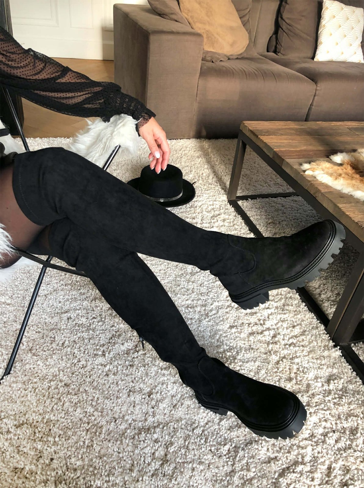 Bottes noires dains pointure 38