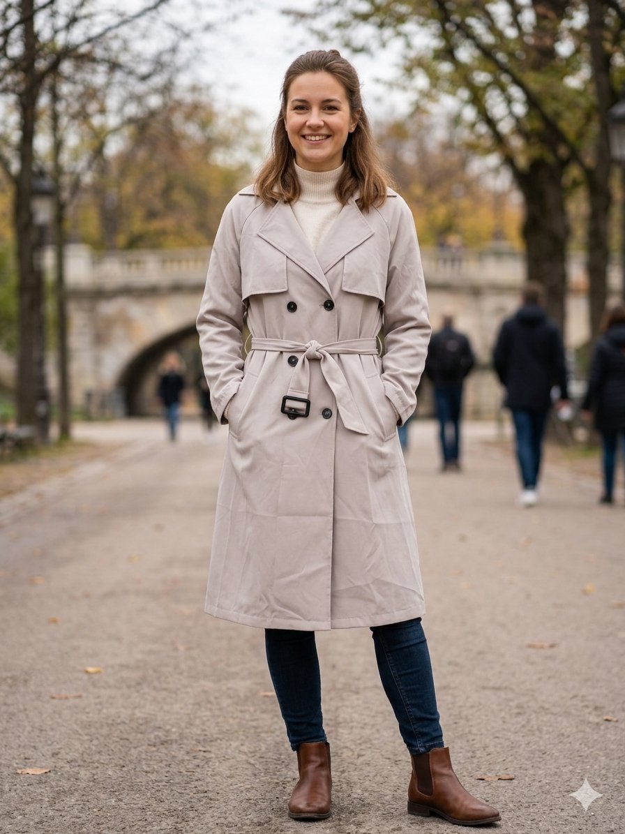 Trench gris taille s