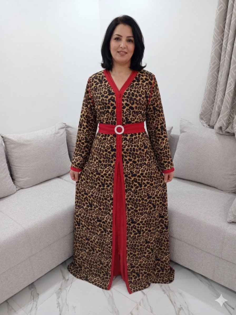 Caftan tigre et rouge taille 44 46