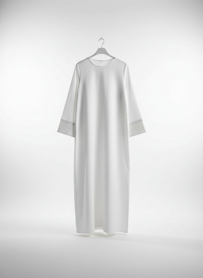 Robe shein jalaba simple blanche taille s /m