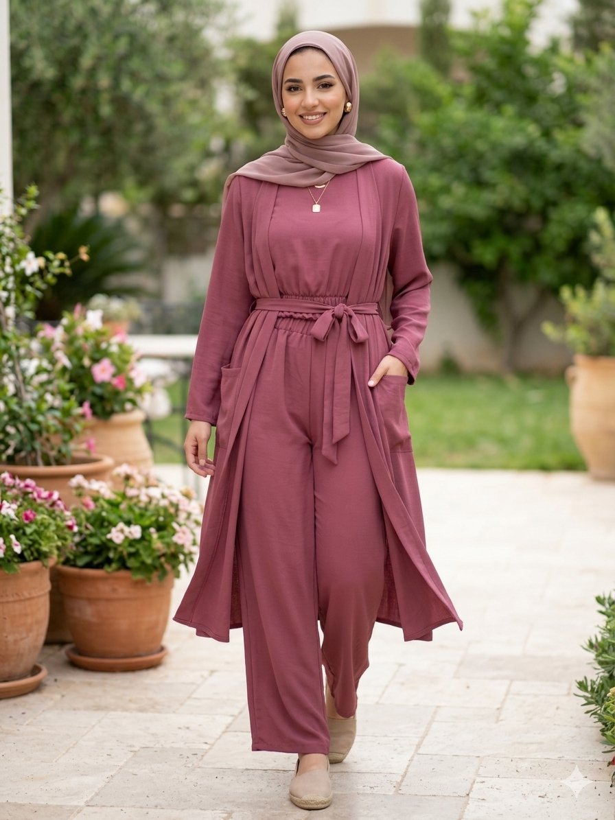 Ensemble rose vieux taille unique 
