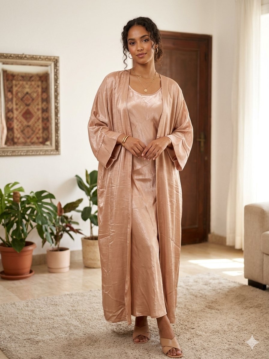 Robe et kimono bronze taille unique importé 