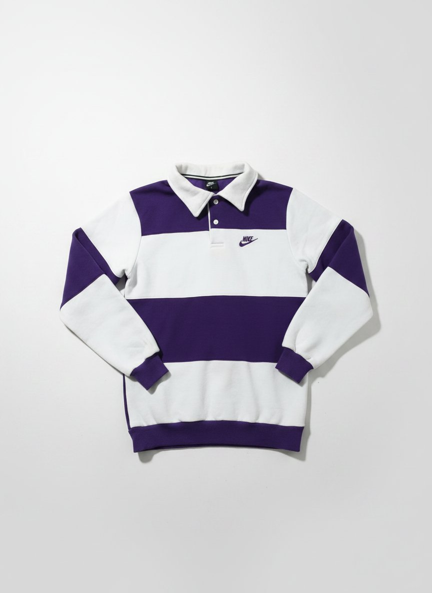 Pull polo rugby nike violet taille M
