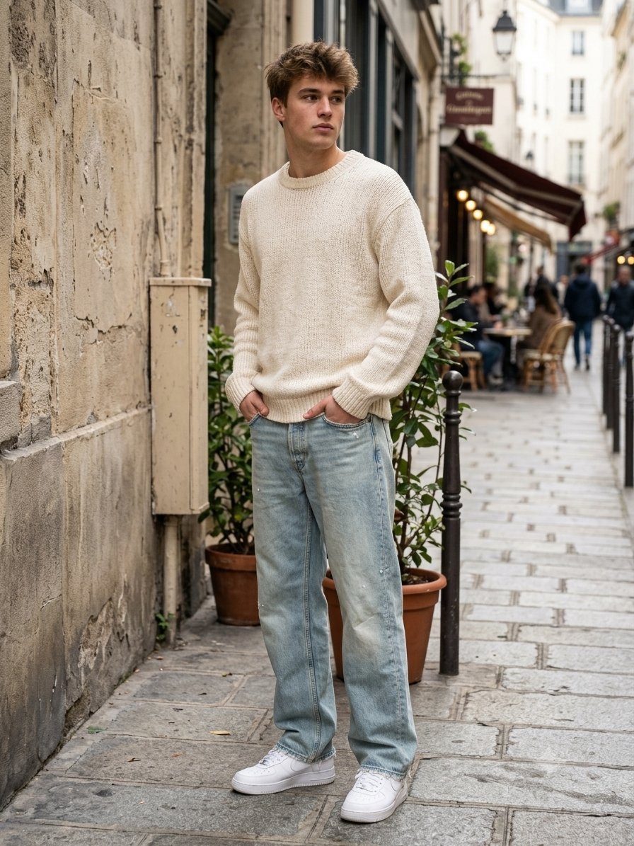 Pantalon zara en jeans délavé taille 40