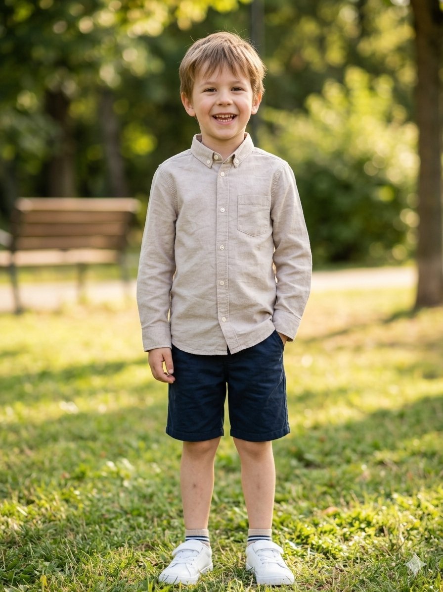 Chemise en lin pour enfant 6ans 