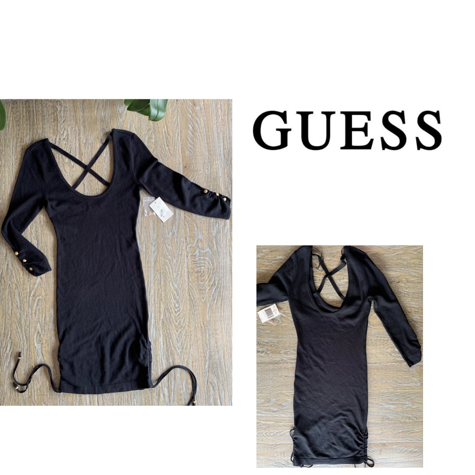 Robe guess noire en laine authentique taille s 