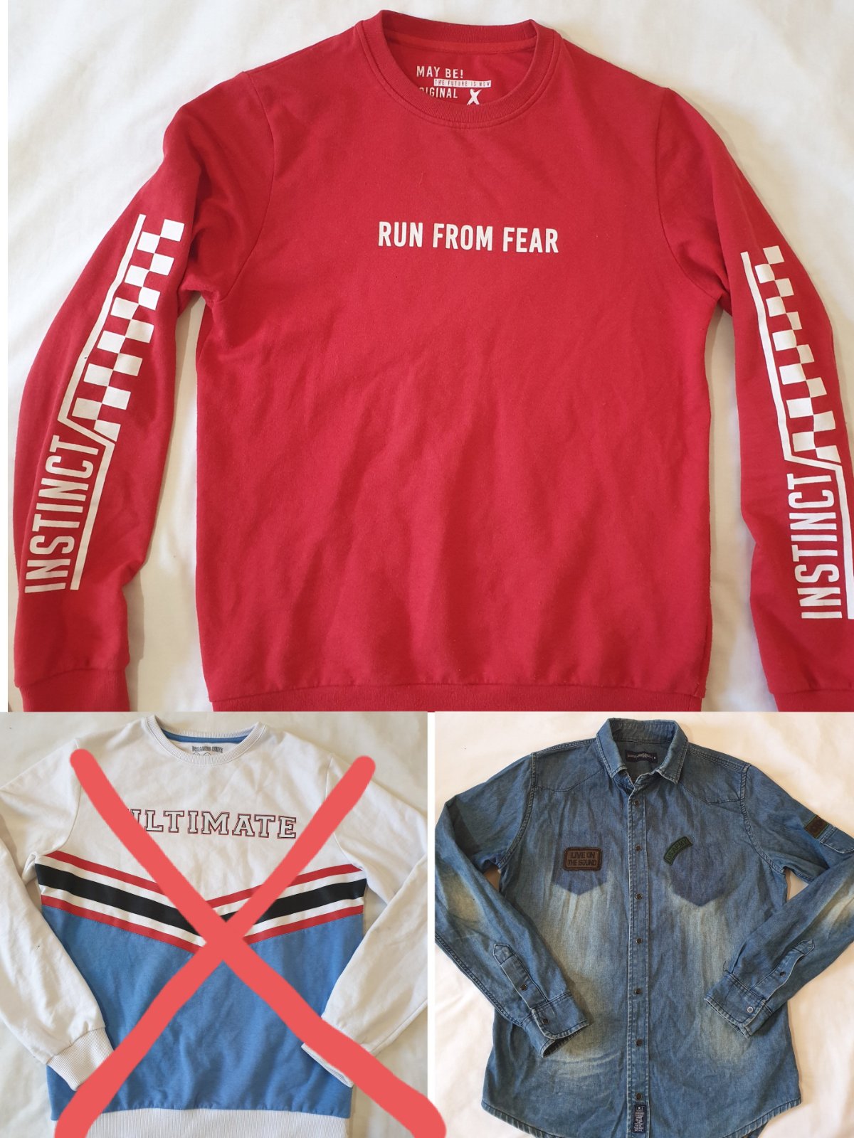 Lots 2 pulls ha chemise exist taille s