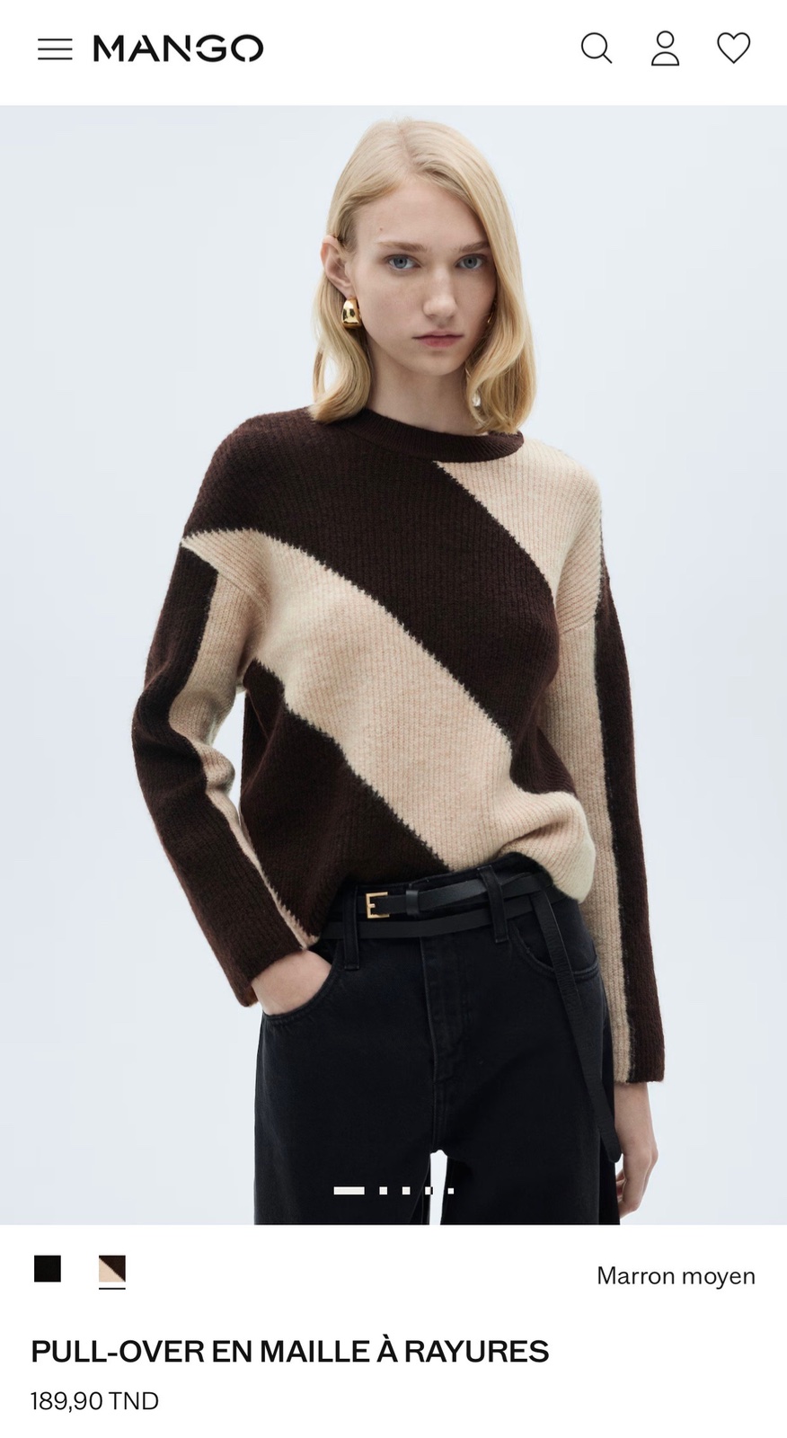 Pull mango taille xs/s 🤎