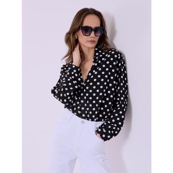 Chemise polka dots taille M🖤🤍