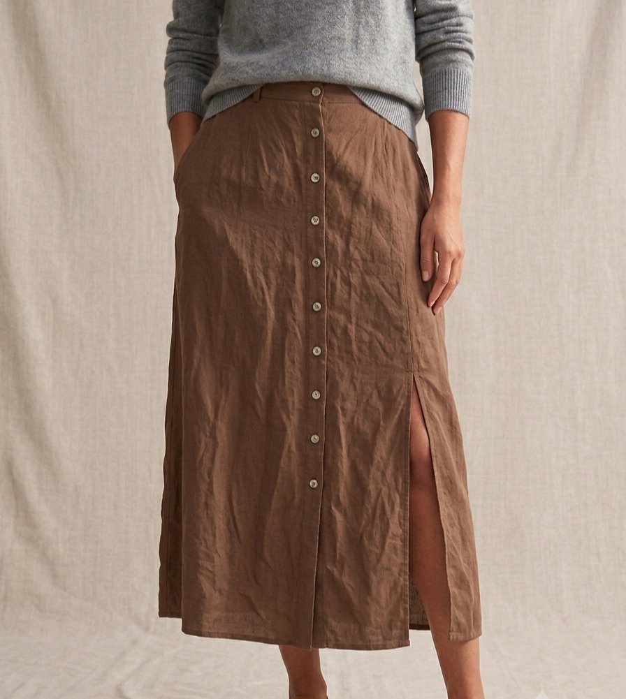 Jupe maxi kamraya marron 