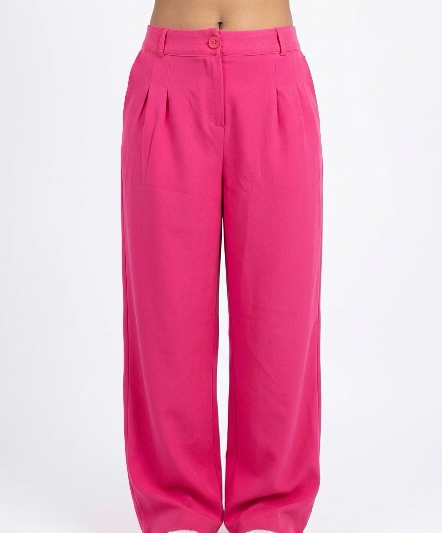Pantalon large rose fuchsia