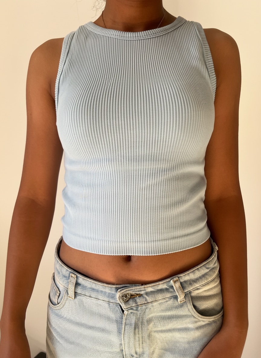 Top en blue ciel de la marque Stradivarius