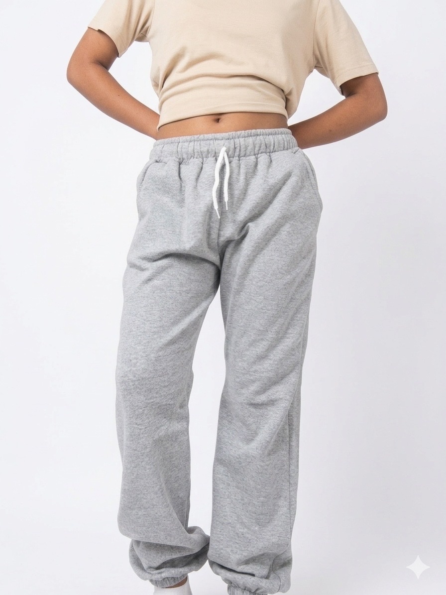 Jogger gris clair coton 
