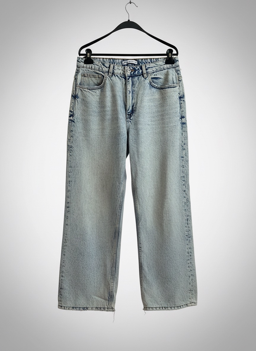 Jean Zara Wide Leg , Coupe Droite & Taille Haute