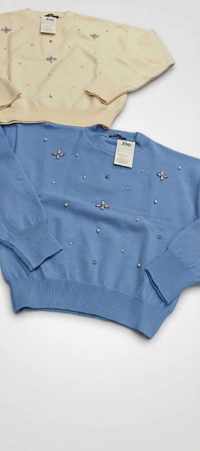 Pull femme avec strass