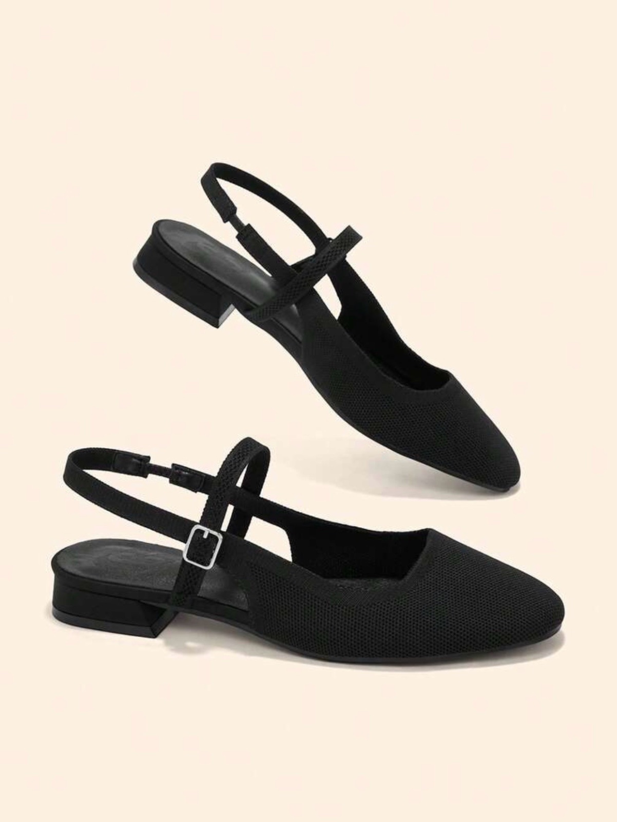 Black flat shoes