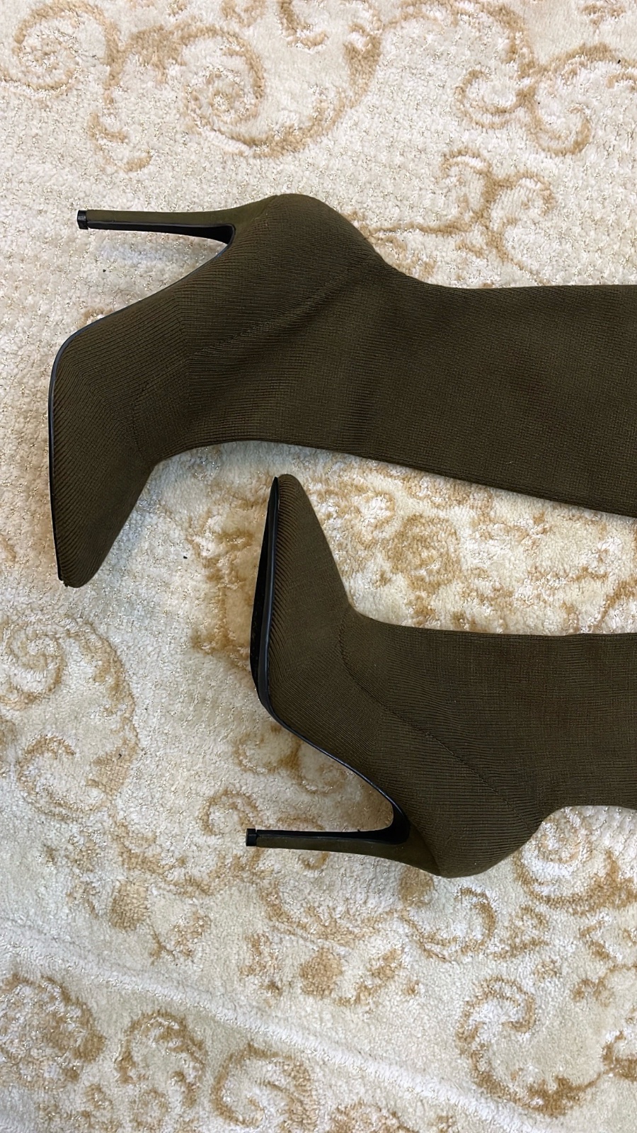 Bottes de couleur olive