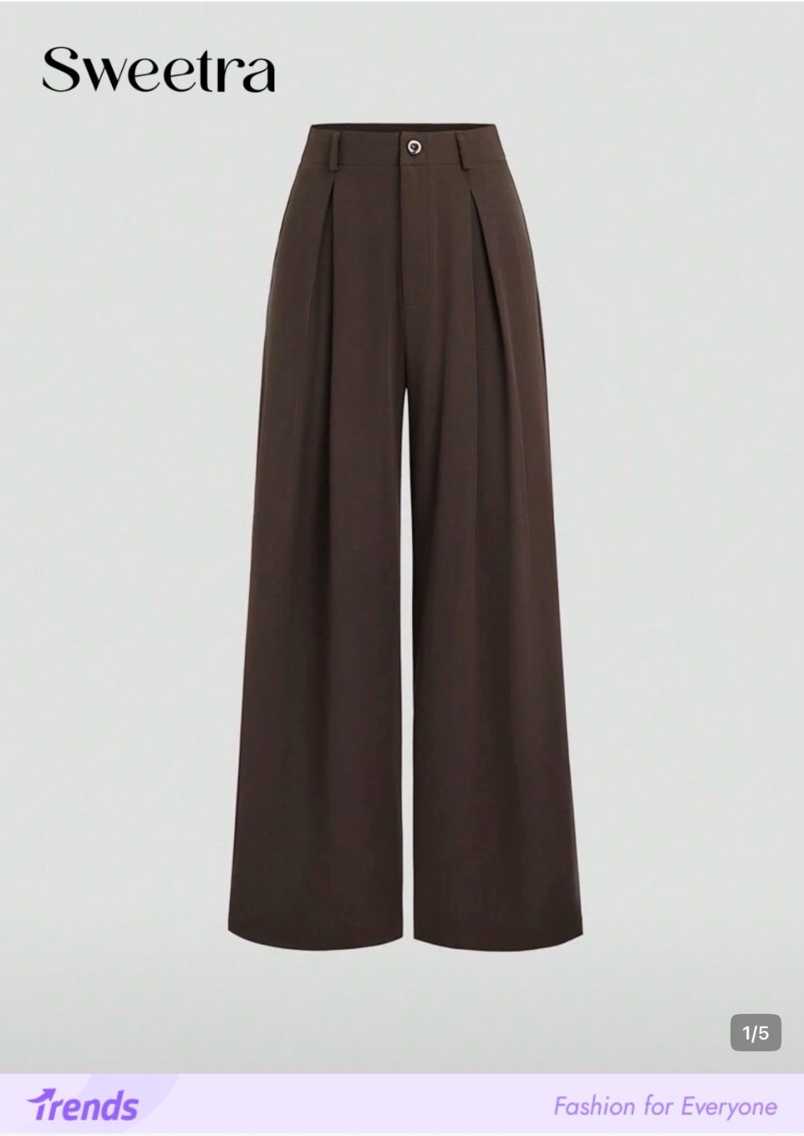 Pantalon marron shein 