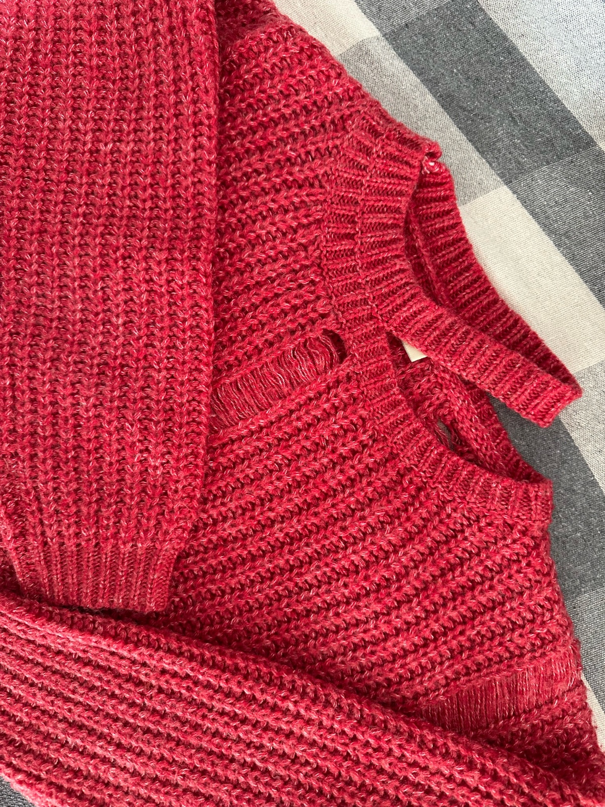 Pull rouge brique