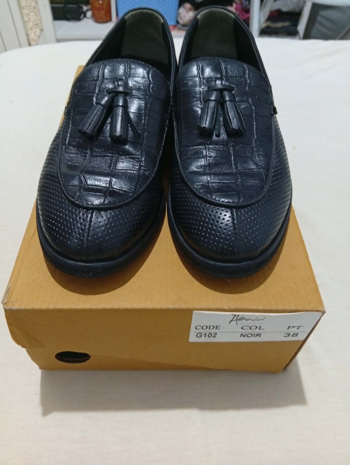 Mocassin garçon noir  "Heni Collections"