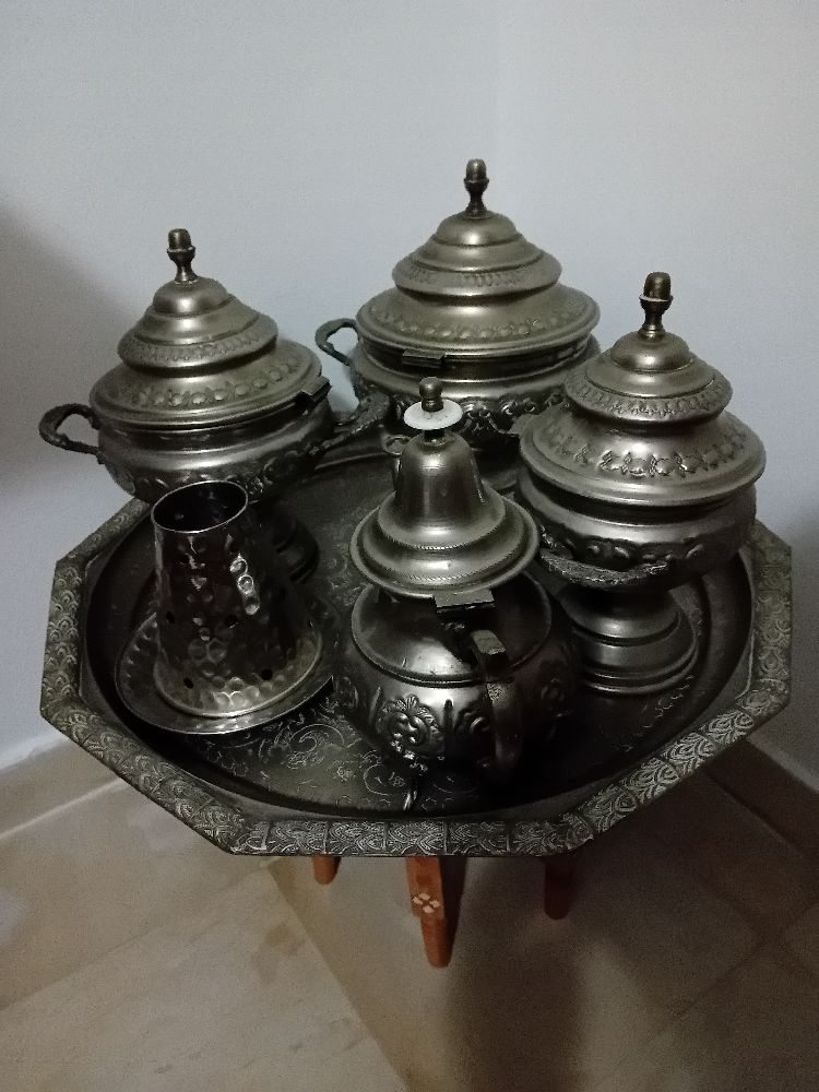 Service a thé marocain en nickel