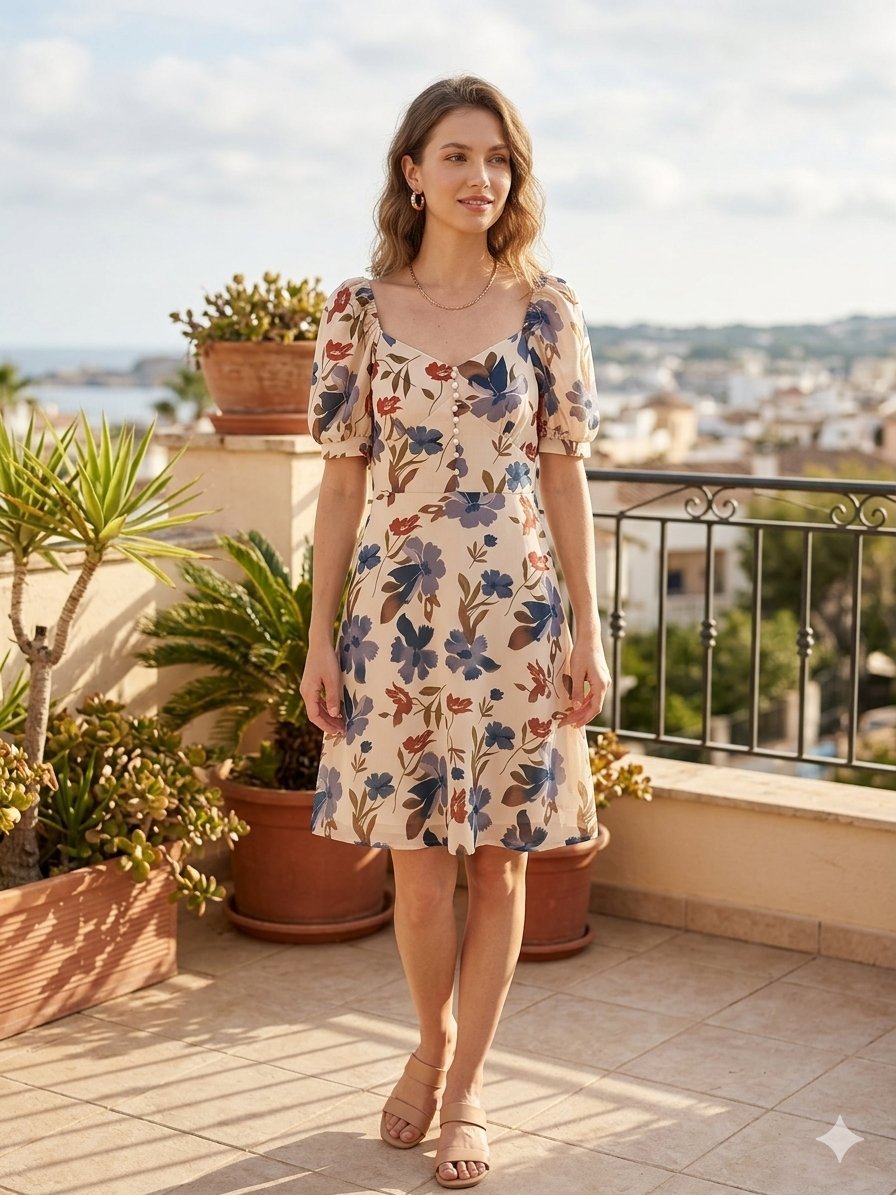 Robe fleurie fluide 