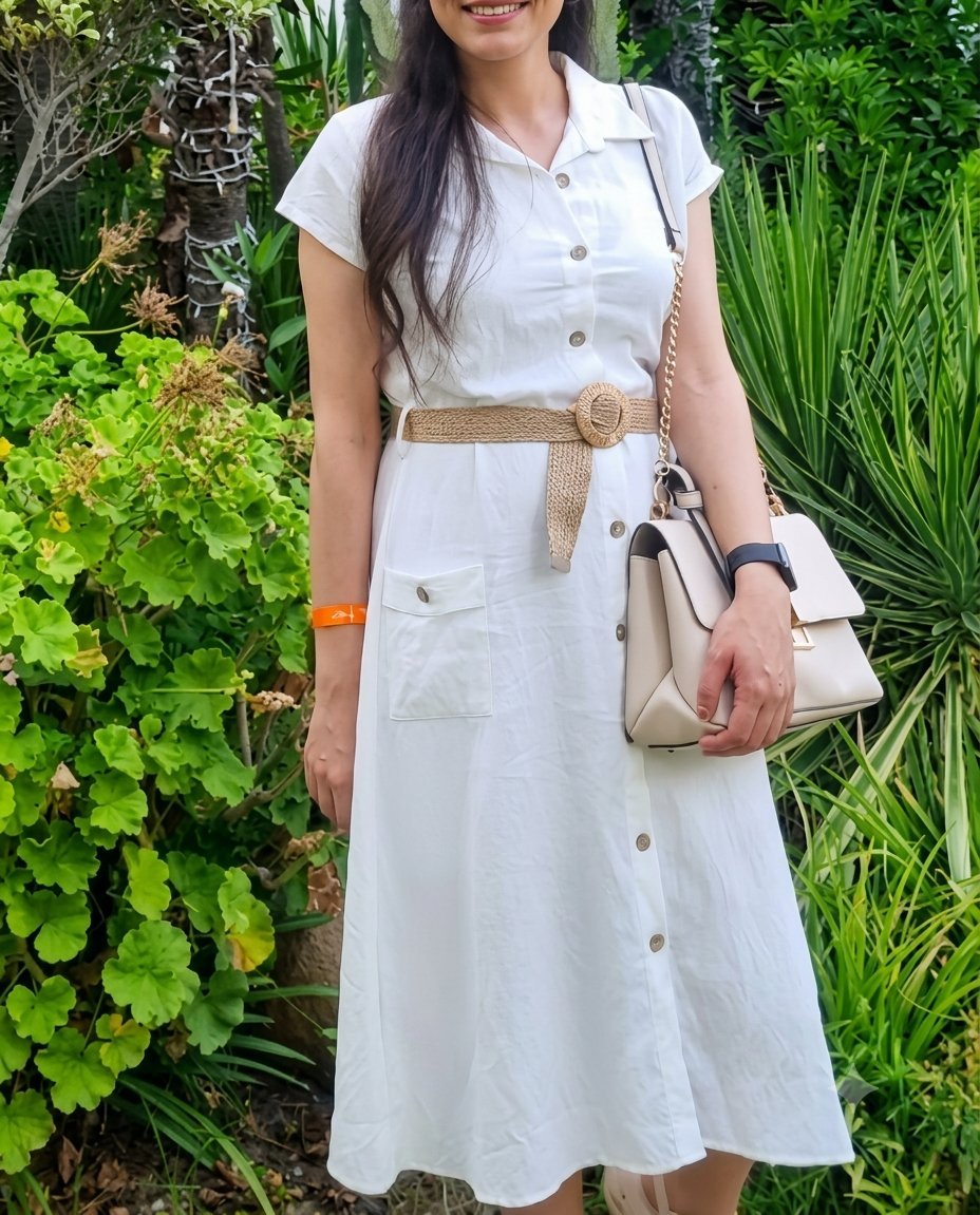 Robe chemise blanche chic