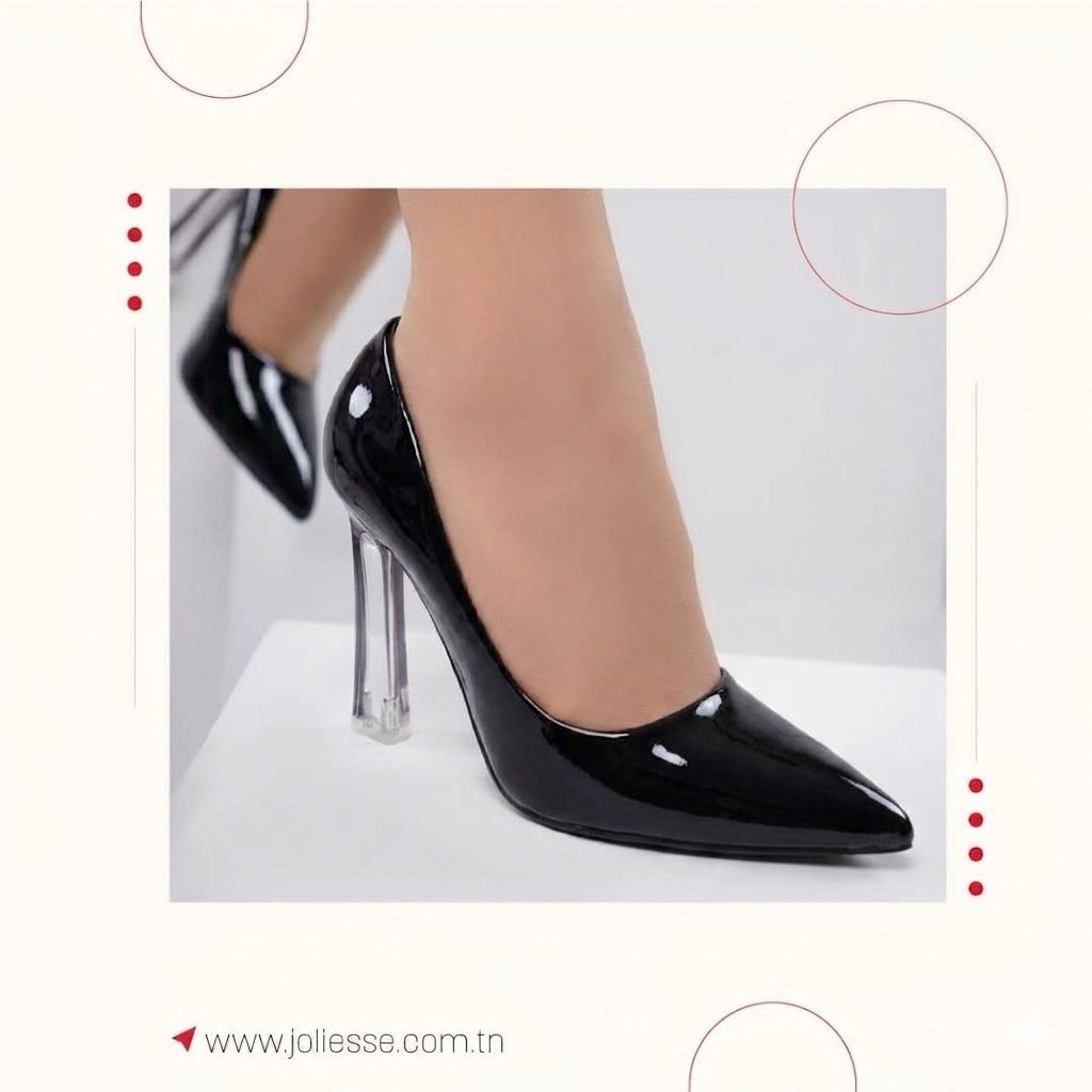 Escarpins noirs à talon 
