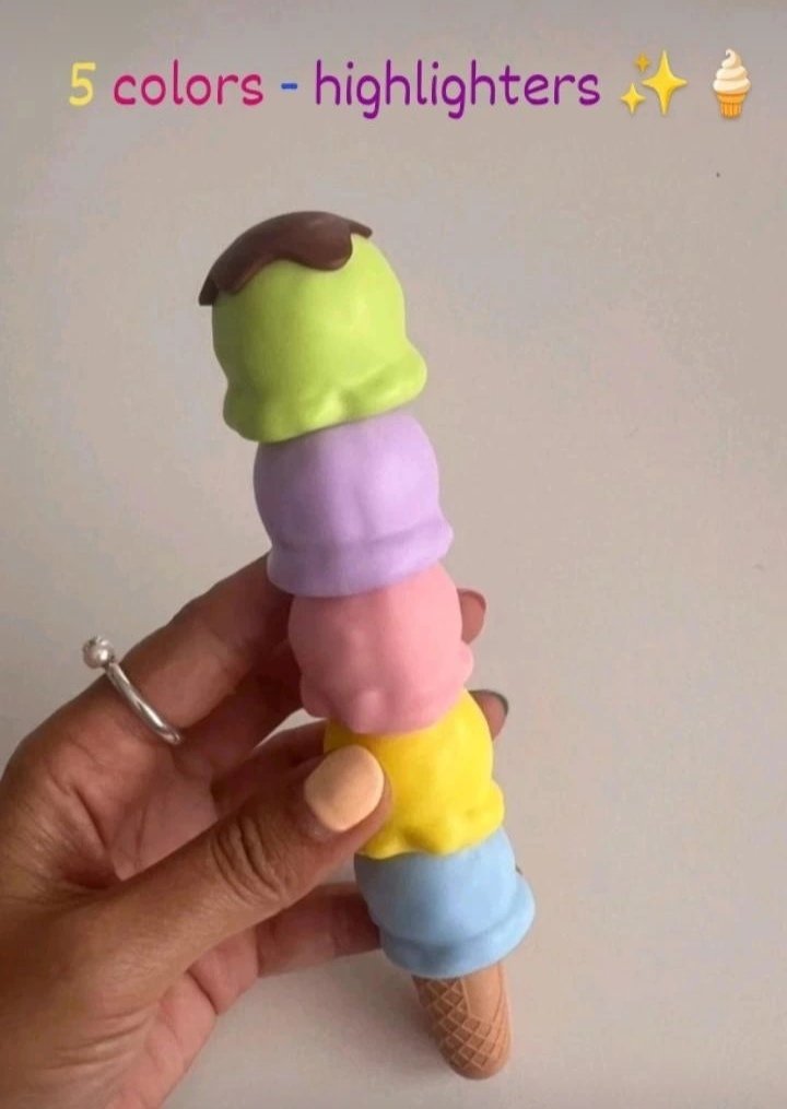 Set fluorescent ice-cream 5 colors 