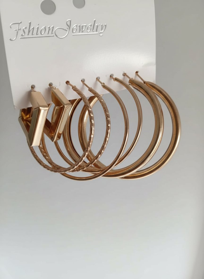Set 5 paires boucles d'oreilles neuf 