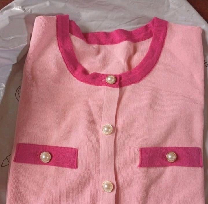 Cardigan rose demi manche neuf 🩷